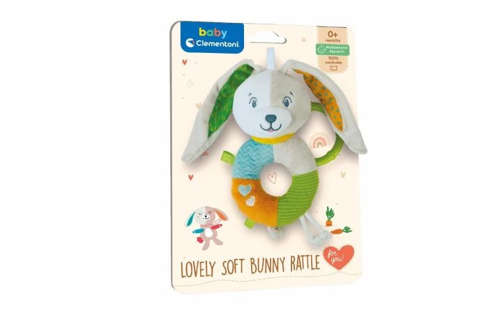 Clementoni Baby Zachte Bijtring Konijn 5 Clementoni Baby Zachte Bijtring Konijn - Afbeelding 3